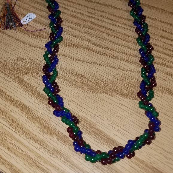 New Ruby emerald and sapphire necklace - Picture 2 of 9